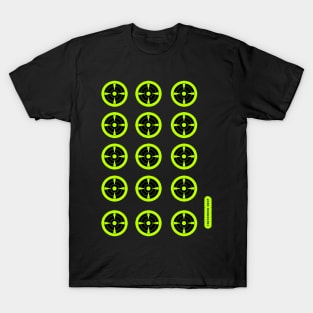 Green Reticle Target Sheet of 15 T-Shirt